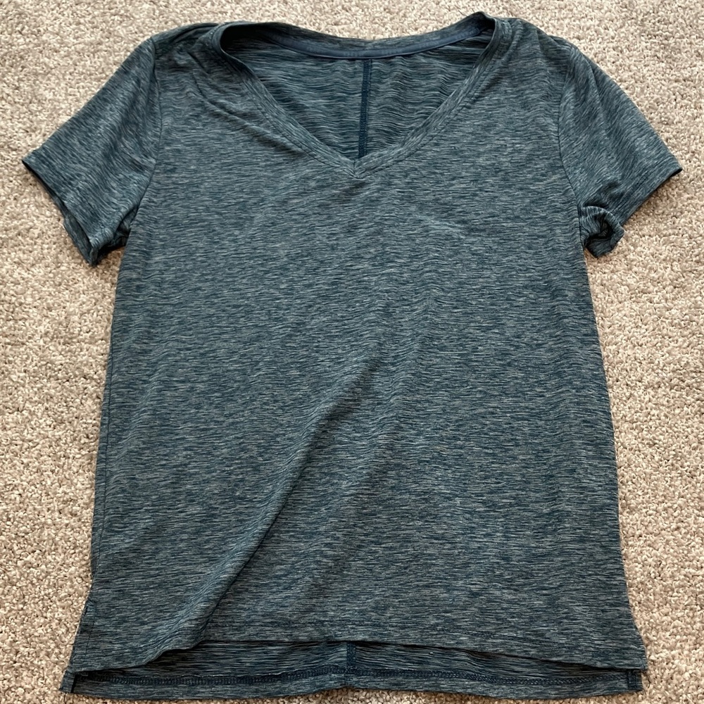 RBX‎ Women's Short Sleeve Heathered Navy Tee Size S